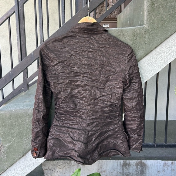 Plein Sud Brown Jacket Blazer Officecore Work Wear Luxury Sz EU 10 - Picture 6 of 7